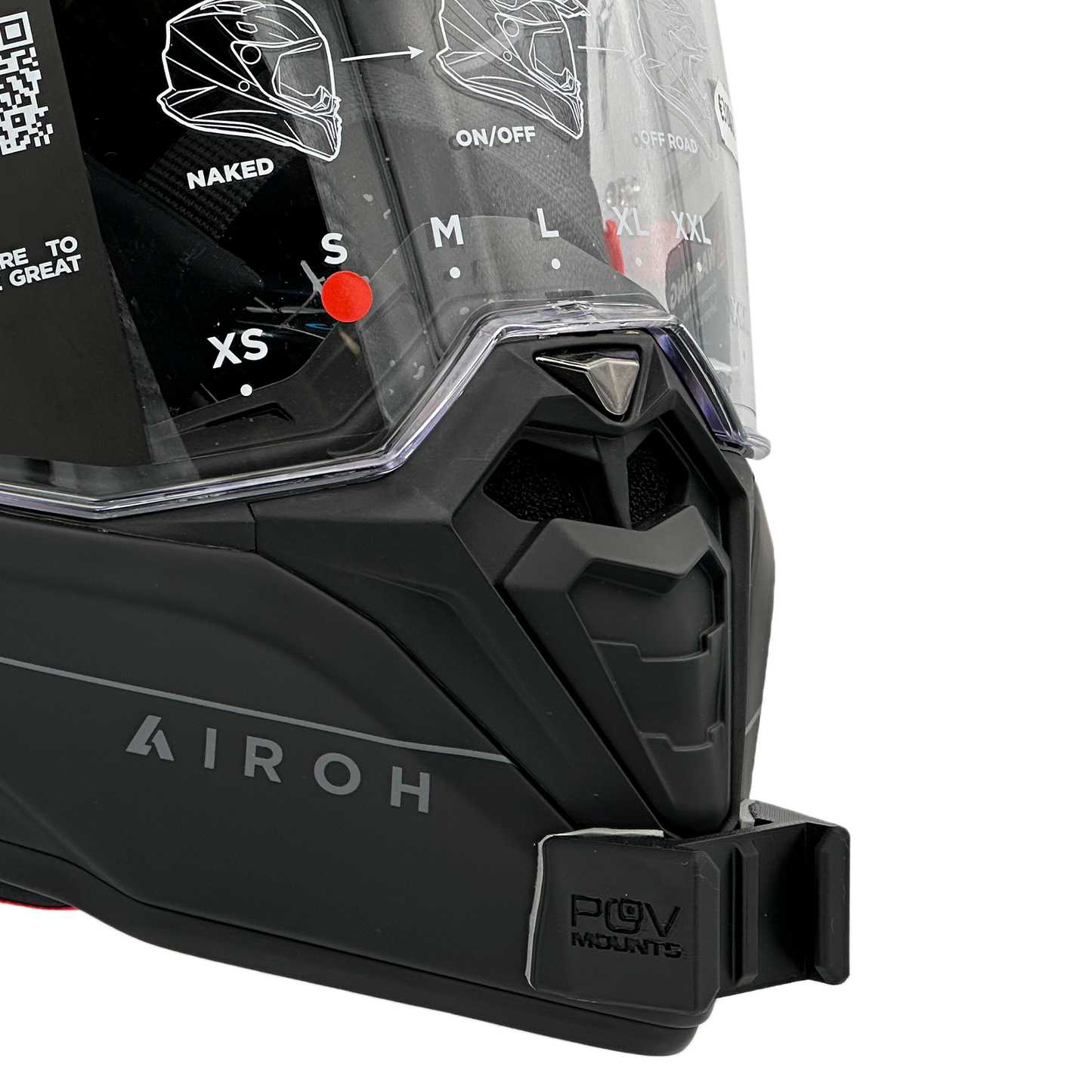 POV Mount for AIROH COMMANDER / COMMANDER 2 / GS PURE