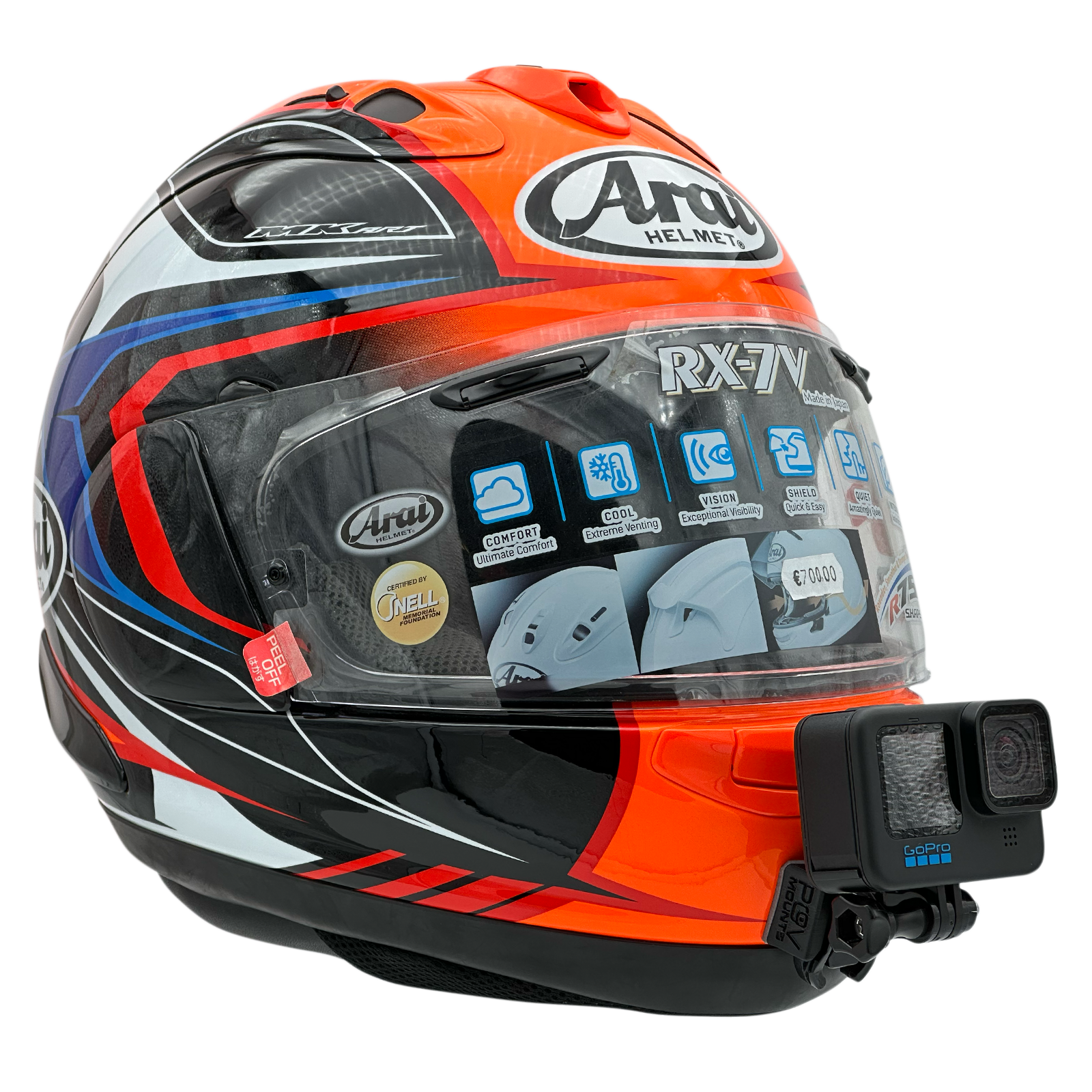 arai helmet gopro mount Arai RX7X Dedicated Action Camera Chin for GOPRO, In Neino Japan X helmet action camera Chin Mount motovlog setup Arai Quantum-X GoPro Chin Mount