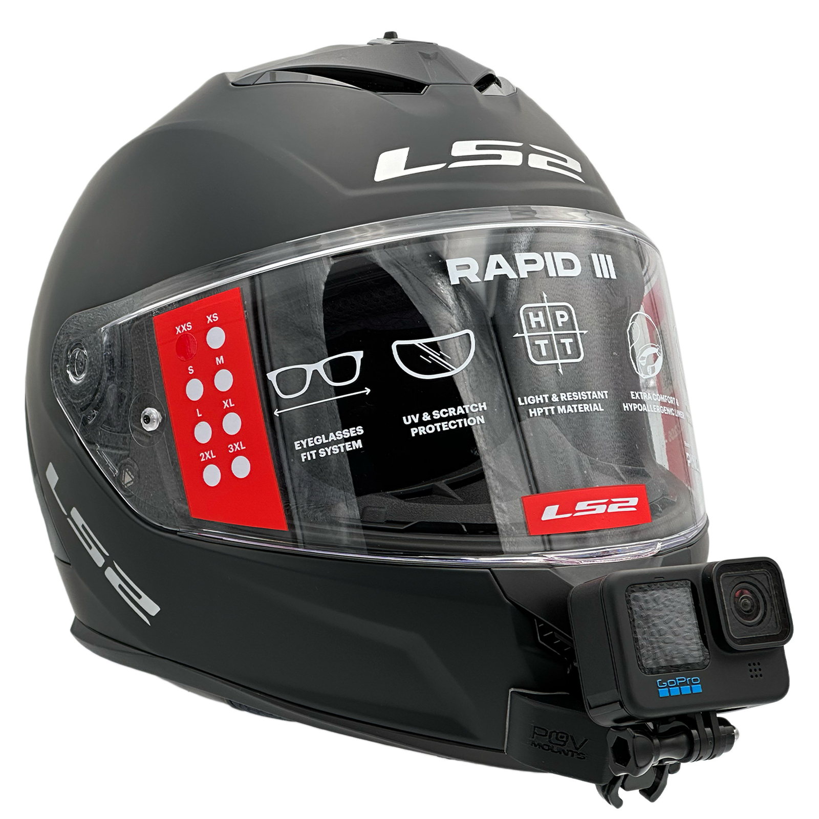 POV Mount pour LS2 FF820 Rapid III
