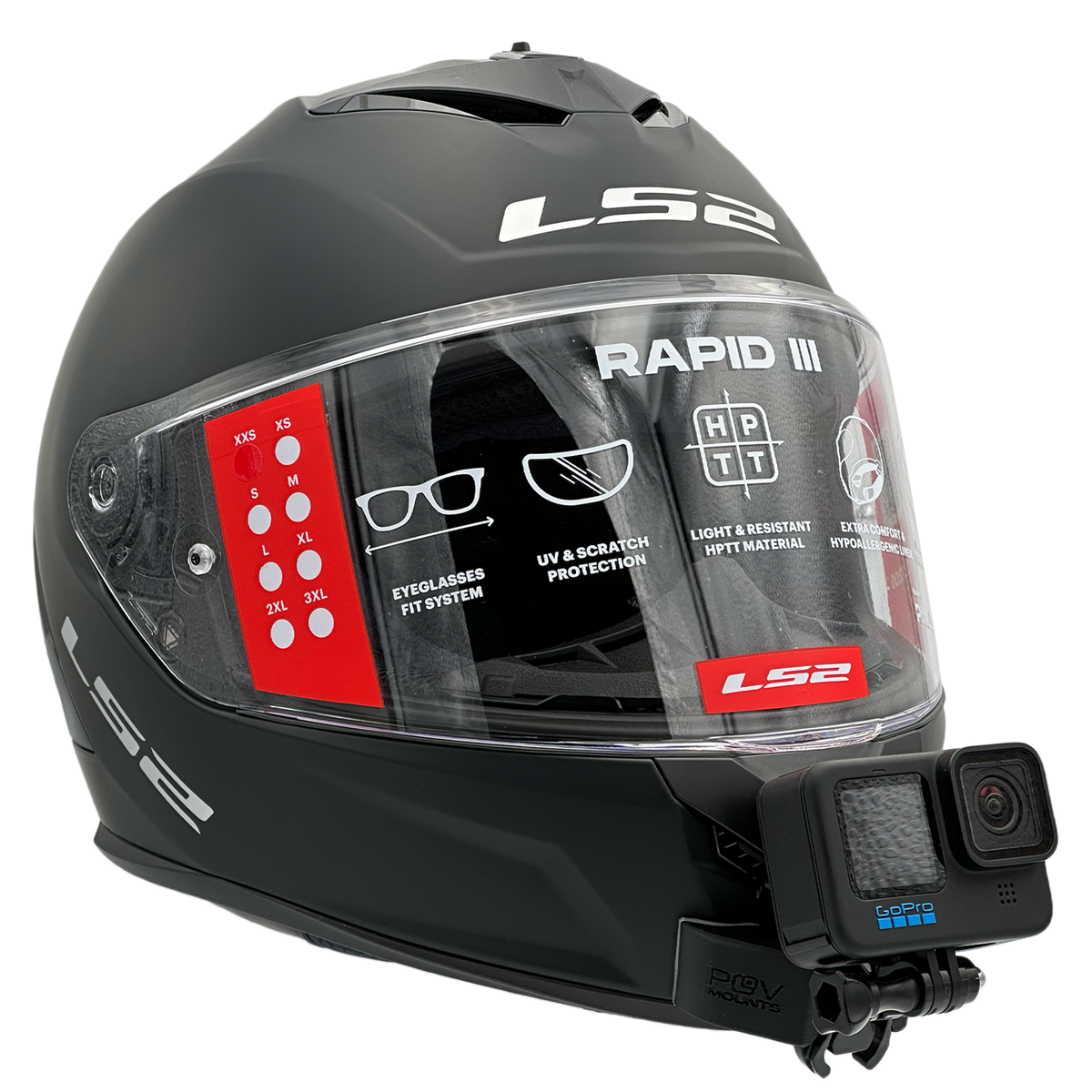 POV Mount pour LS2 FF820 Rapid III