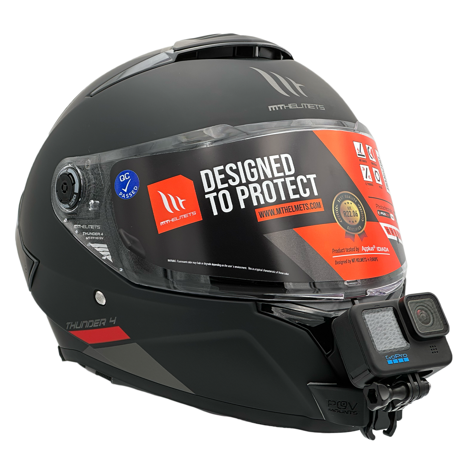 POV Mount para MT Helmets Thunder 4