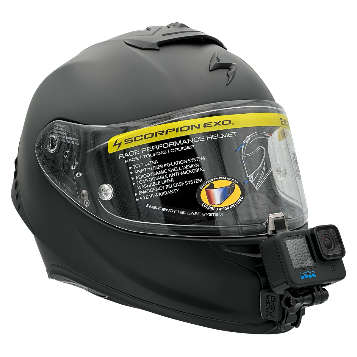 POV Mount für Scorpion EXO-R1 Evo Air / EXO-R1 Evo 2 Air / EXO-R1 Carbon Air