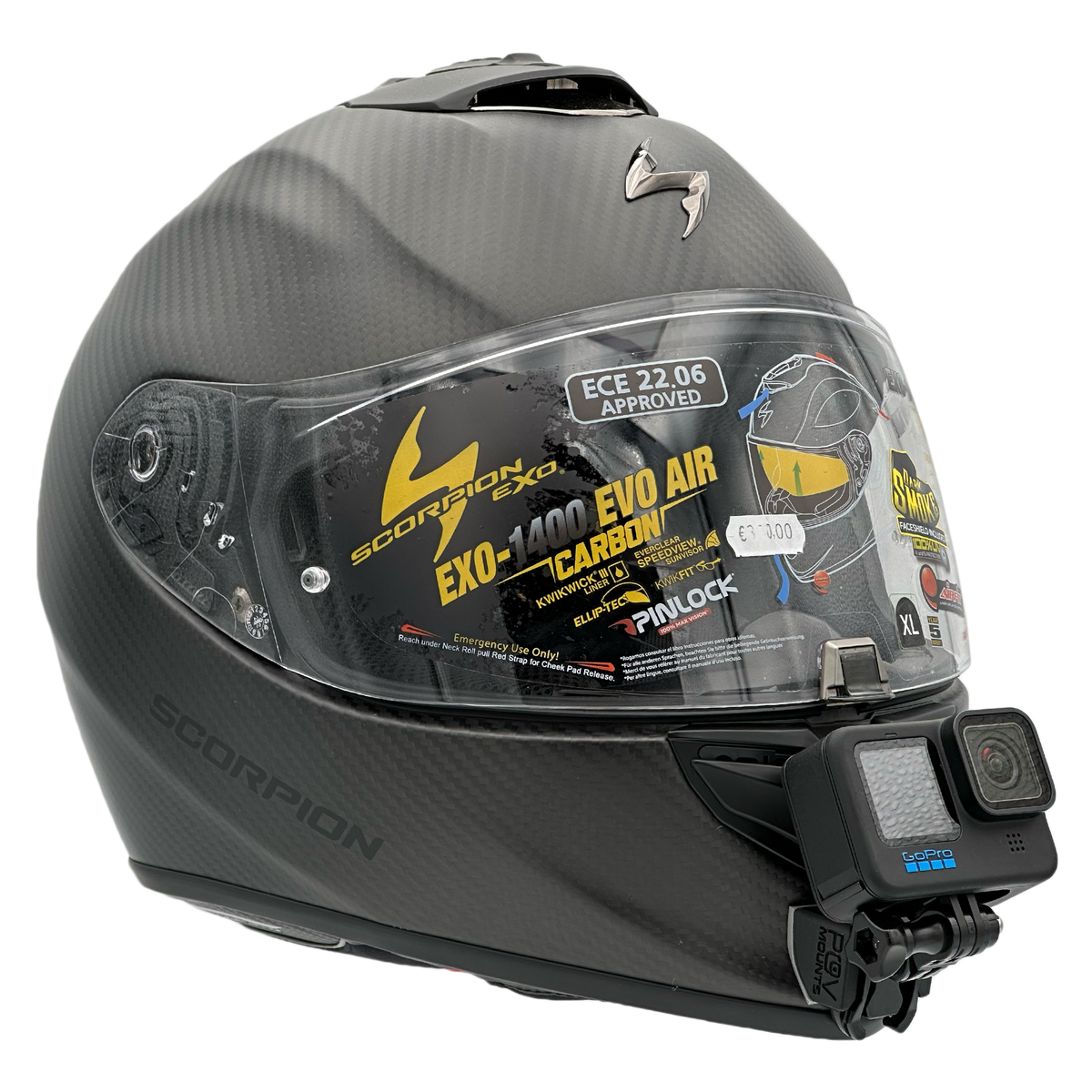 POV Mount para Scorpion EXO-1400 Carbon Air / EXO-1400 Air / EXO-1400 Evo Air / EXO-1400 Evo II Air